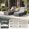 tectake® Rattan-Doppelliege mit Tisch Carbonera, Produktbild-Vorschau 2