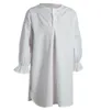 A white nightgown is displayed against a white background. Produktbild-Vorschau