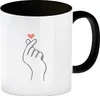 K-Pop Kaffeebecher in schwarz in Schwarz-Weiß mit Produktbild-Vorschau 1