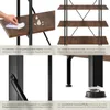 A collage of four images showing details of a shelf unit, including a hand wiping a shelf, the overall structure of the shelves, a close-up of the frame and a detail of the adjustable feet. Náhled obrázku produktu