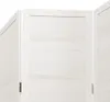 A close-up view of a white wooden room divider. Produktbild-Vorschau