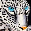 Wandbild Weißer Leopard, 100% handgemaltes Ölgemälde Produktbild-Vorschau 2