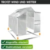 BRAST Gewächshaus Aluminium mit Fundament | 250x190x195cm Produktbild-Vorschau 2