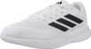 A white Adidas running shoe with black stripes is shown from a side angle against a white background. Produktbild-Vorschau