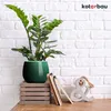 KOTARBAU® Pot de fleurs turquoise Céramique ronde ⌀ 12 cm Voir les images du produit 2