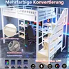 Hochbett mit RGB LED-Streifen, Schreibtisch, Lattenrost, Produktbild-Vorschau 4