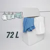 Relaxdays wasmand met deksel, bamboe, 72 liter, inklapbare Productafbeelding-voorbeeld 5