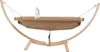 A baby hammock on a wooden stand, shown from the front. Náhľad obrázku produktu