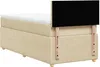 vidaXL Boxspringbett mit Matratze Creme 100x200 cm Stoff Produktbild-Vorschau 6