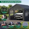 COSTWAY Zeltgarage Carport, 586x305cm Pavillon Garagenzelt Produktbild-Vorschau 9