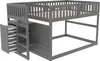 OKWISH Lit superposé bas 140×200 cm avec espace de Voir les images du produit 9