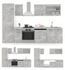 Küchenzeile Vicco R-Line Beton 300 cm , AP Marmor, Model Produktbild-Vorschau 8