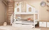 Letto a castello Sweiko, letto per bambini, con sponda di Anteprima dell’immagine prodotto 9