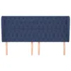 The Living Store Kopfteil mit Ohren Blau 183x23x118/128 cm Produktbild-Vorschau 3