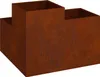 vidaXL Pot de fleurs de jardin rouillé 80 x 80 x 60 cm Voir les images du produit 6