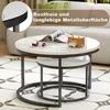 MODFU Runder Couchtisch,Satztische,2-in-1 Produktbild-Vorschau 5