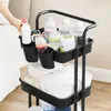 Rollwagen, 3 Ebenen, Servierwagen, 2 Bremsen, Ablagefächer Produktbild-Vorschau 8