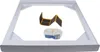 A white appliance stand with some accessories inside. Voir les images du produit