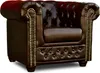 Exklusiver Chesterfield Sessel Dunkelbraun, Premium Produktbild-Vorschau 1