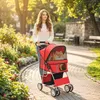 PawHut hondenwagen, inklapbare kattenbuggy, geschikt tot 10 Productafbeelding-voorbeeld 2