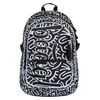 A black and white patterned backpack. Podgląd zdjęcia produktu