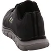 A rear view of a black and gray Skechers athletic shoe. Náhľad obrázku produktu