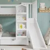 Łóżko piętrowe Merax 90 x 200 cm ze zjeżdżalnią i półką na Podgląd zdjęcia produktu 10