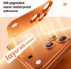 A close-up marketing image showing a phone camera lens protector with text overlays highlighting its features. Produktbild-Vorschau
