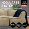 LUMALAND Pouf modulaire d'angle droit en velours côtelé Voir les images du produit 4