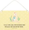 Mr. & Mrs. Panda Schild Katze Blumen DIN A4 - Gelb Pastell Produktbild-Vorschau 1