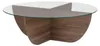 Glas-Couchtisch "Liya" 90 x 90 x 30 cm - Nussbaum Produktbild-Vorschau 1