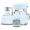 A collection of light blue Smeg kitchen appliances, including a stand mixer, toaster, coffee maker, and kettle, arranged together. Náhled obrázku produktu