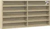 A wooden shelving unit with multiple compartments. Podgląd zdjęcia produktu