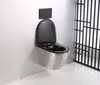 Wandhängende Toilette Spülrandlos Keramik Klo Wand WC + Produktbild-Vorschau 3