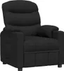 A black fabric recliner chair is shown against a white background. Náhled obrázku produktu