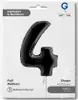 Riesenzahl Folienballon 40"/102cm | Schwarz Zahl: 4 Produktbild-Vorschau 2