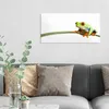 DEQORI Hybrid Leinwand Bild 60x30 cm 'Neugieriger Frosch' Produktbild-Vorschau 3