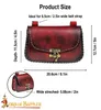 Gürteltasche aus Leder mit Flechtrand "Aelindra" - Rotbraun Produktbild-Vorschau 3