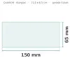 Ersatzglas Grablaterne Grablicht Klarglas - 150 x 65 mm Produktbild-Vorschau 2