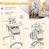 Product dimensions and specifications for a baby high chair. Náhled obrázku produktu