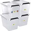 Aufbewahrungsbox mit Deckel 4er Set Kunststoffbox Stapelbox Produktbild-Vorschau 4