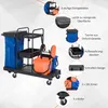 Chariot de nettoyage HOMCOM avec 4 roulettes et 2 seaux Voir les images du produit 5