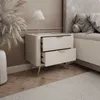Nachttisch SCARLETT 2S Beige  mit Schubladen Produktbild-Vorschau 3