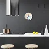 Glasuhr Wanduhr Küchenuhr Echt-Glas 30fi cm Kaffee braun Produktbild-Vorschau 3