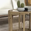 Outsunny 3-częściowy rattanowy zestaw mebli ogrodowych, Podgląd zdjęcia produktu 9