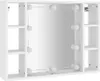 A white mirrored cabinet with LED lights. Náhľad obrázku produktu