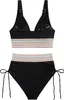 Bikini Sets für Damen Highwaist-Bikini-Hose Bauch Kontrolle Produktbild-Vorschau 2