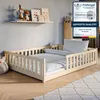 Lit d'enfant lit de sol 140x200 cm Lit avec matelas, Voir les images du produit 10