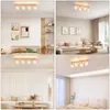 ZMH faretto da soffitto 4 fiamme plafoniera legno LED Anteprima dell’immagine prodotto 6