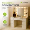 Juskys Schminktisch Malia mit LED, 7 Schubladen & großem Produktbild-Vorschau 2